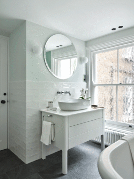 Two levels, two bathrooms, Hers!