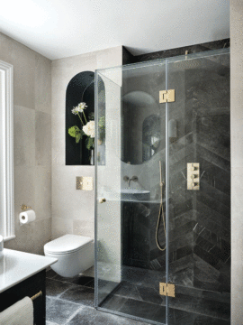 Two levels, two bathrooms, His!